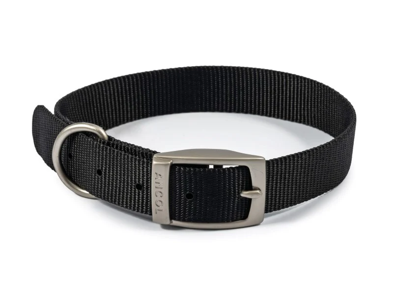 Ancol Viva Nylon Dog Collar Black