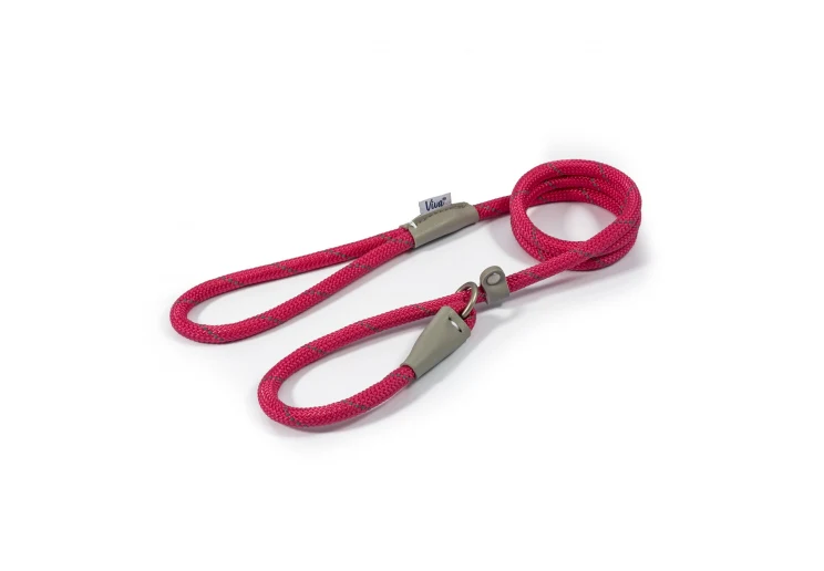Ancol Viva Rope Slip Lead Reflective Pink