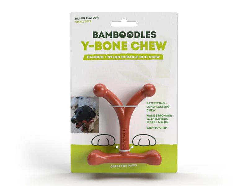 Bamboodles Y-Bone Bacon Chew Small