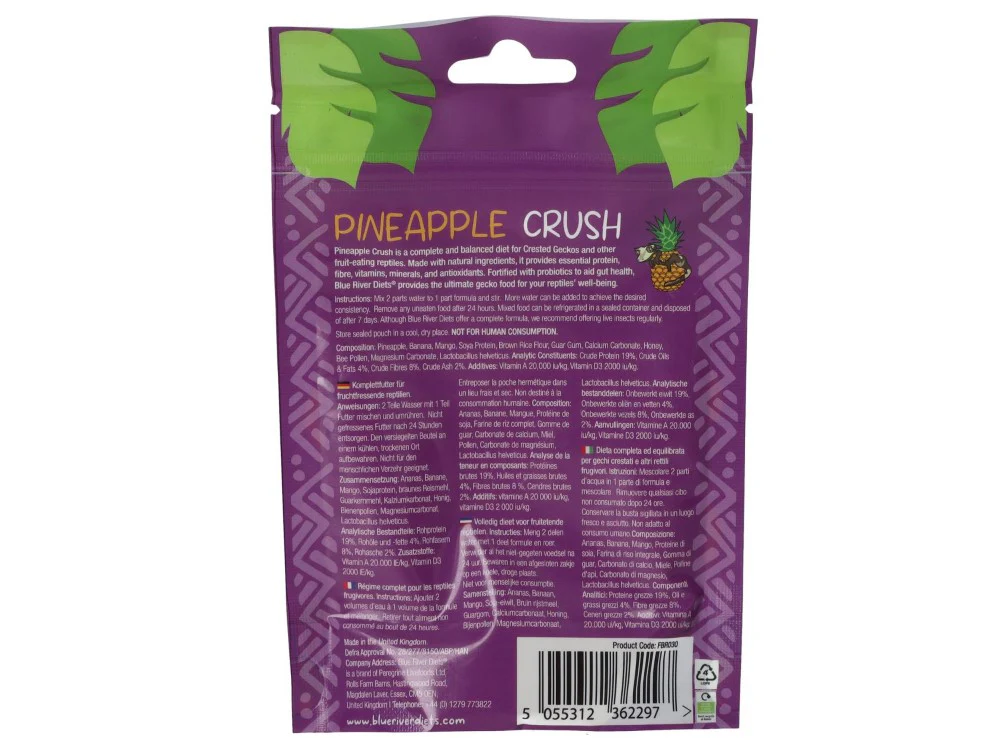 Blue River Pineapple Crush Gecko Food 60g - Image 2
