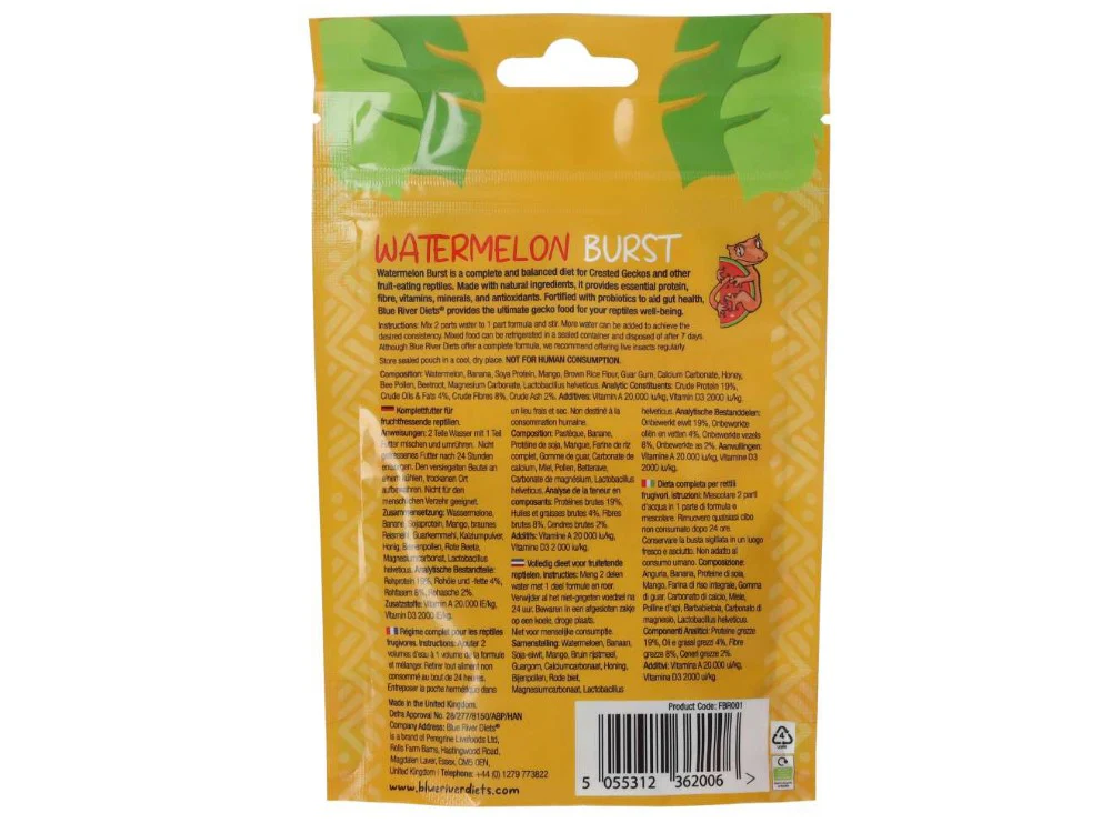 Blue River Watermelon Burst Gecko Food 60g - Image 2