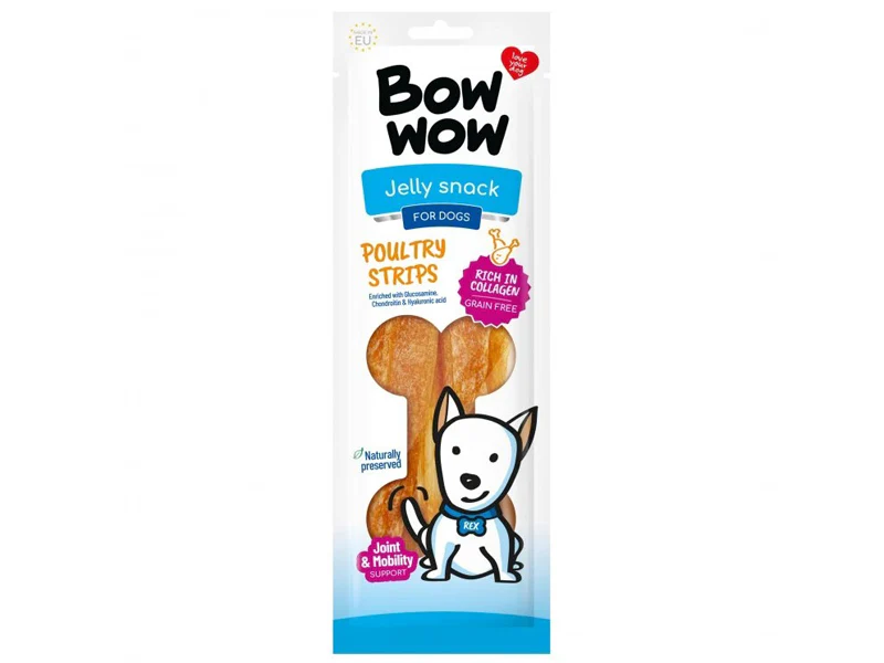 Bow Wow Poultry Strip Jelly Snack 60g