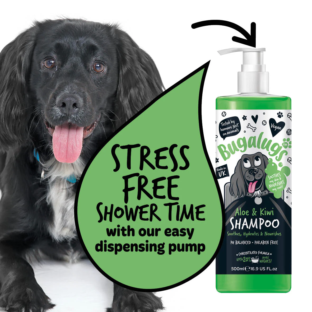 Bugalugs Aloe & Kiwi Dog Shampoo 500ml - Image 5