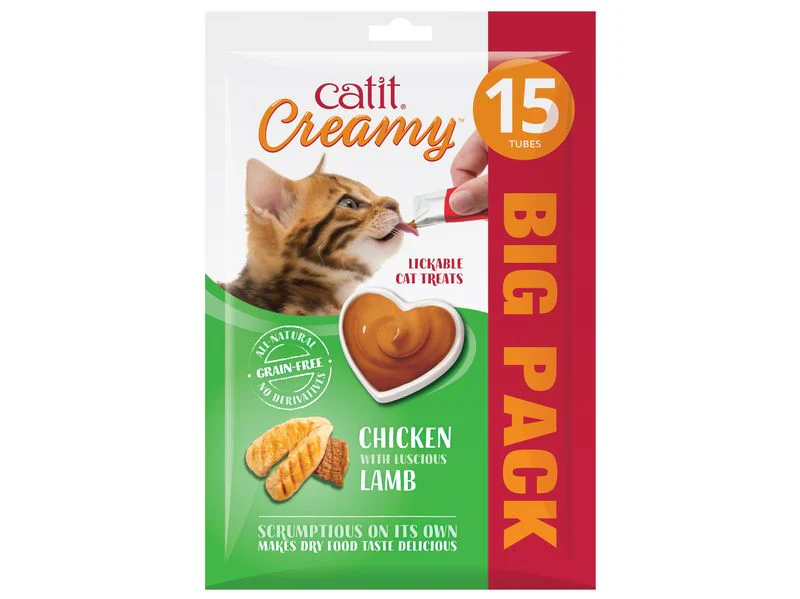 Catit Creamy Treats Chicken &amp; Lamb 15pk