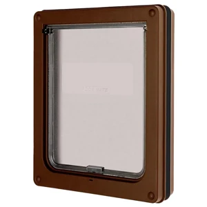 Dog Mate Locking Dog Flap for Medium Dogs - Brown