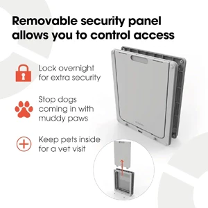 Dog Mate Lockable Medium Dog Door – White - Image 2