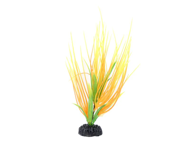 Flame Varigated Grass Plastic Aquarium Plant 8" /20cm