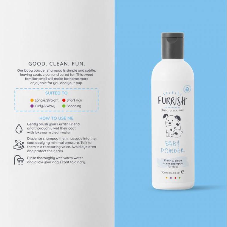 Furrish Baby Powder Shampoo 300ml - Image 2