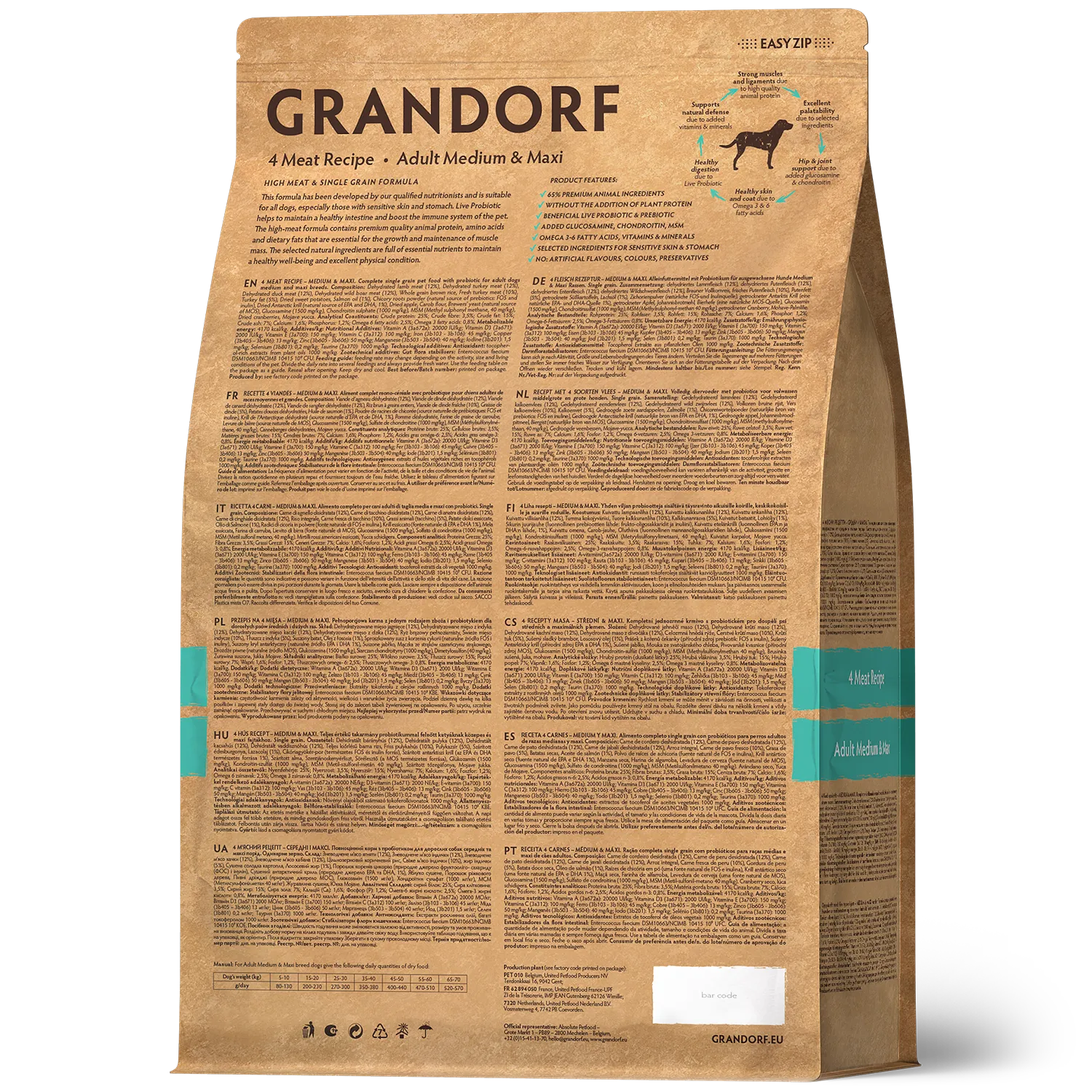 Grandorf 4 meat receipe for Medium and Large Breed Dogs - Image 2