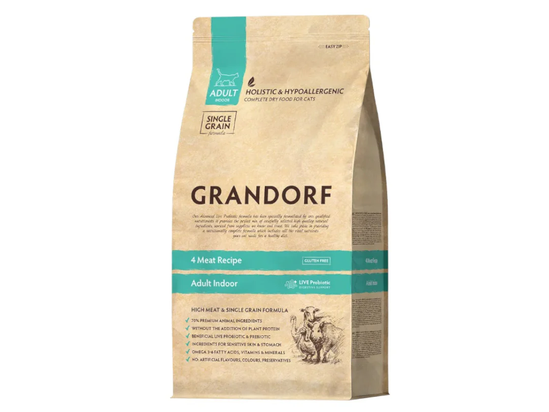 Grandorf 4 Meat Recipe Indoor Cat Food - Image 2