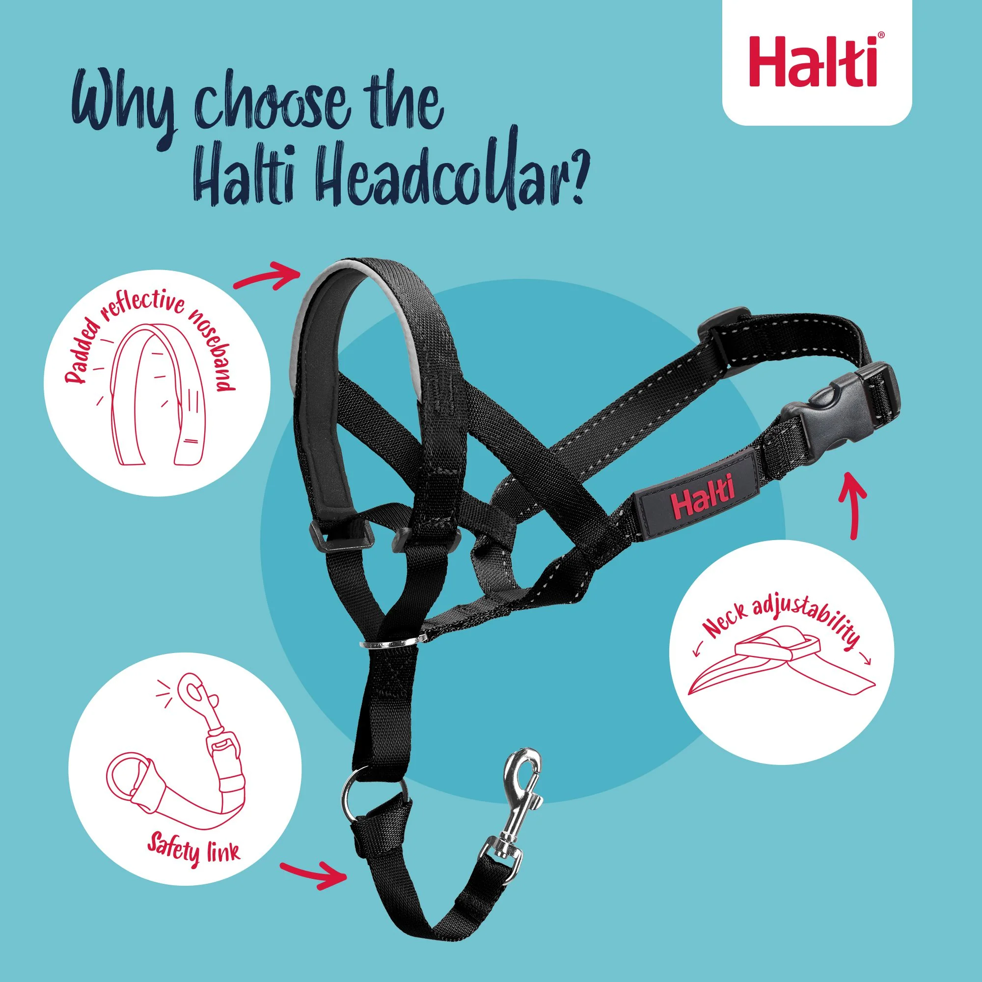 Halti Dog Head Collar Black Size 5 - Image 2