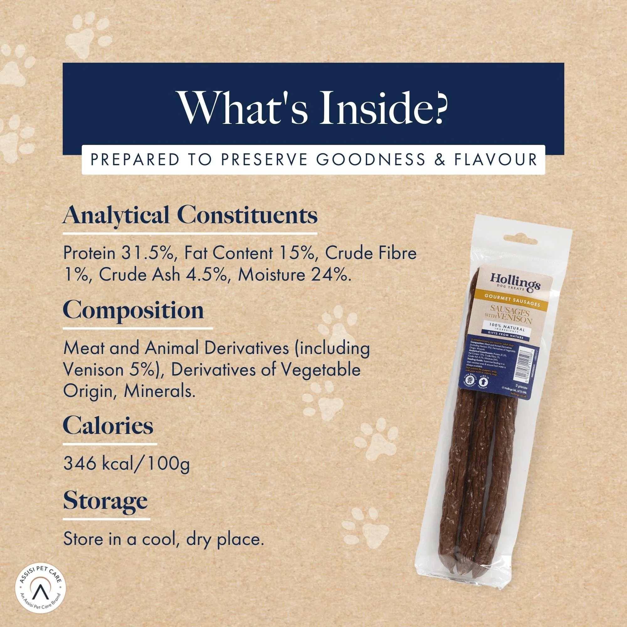 Hollings Sausage Venison 3 pack - Image 3
