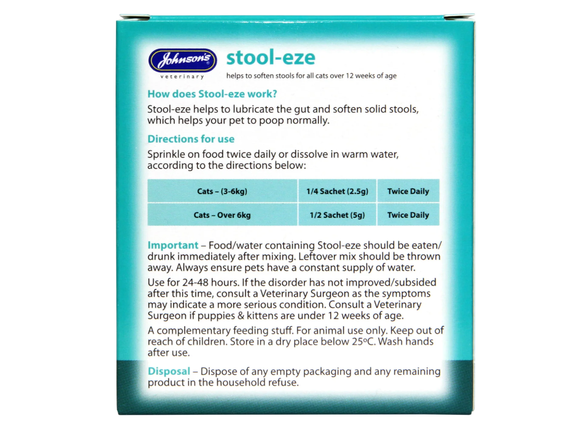 Johnsons Stool-eze for Cats - Image 2