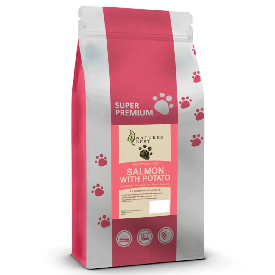 Natures Best Super Premium Hypoallergenic Adult Dog Food Salmon & Potato 12kg