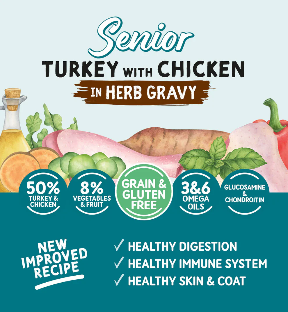 Naturo Senior Dog Can in Gravy – Turkey & Chicken with Herb Gravy - Image 3