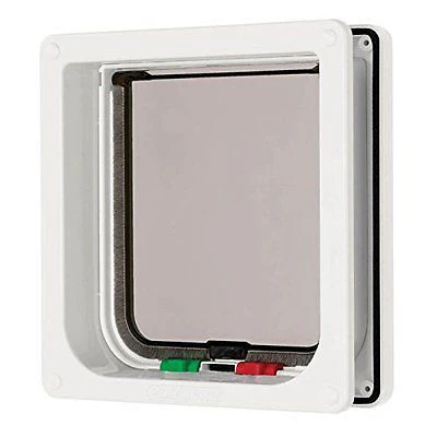 Cat Mate 4-Way Locking Cat Flap White With Liner - Image 2