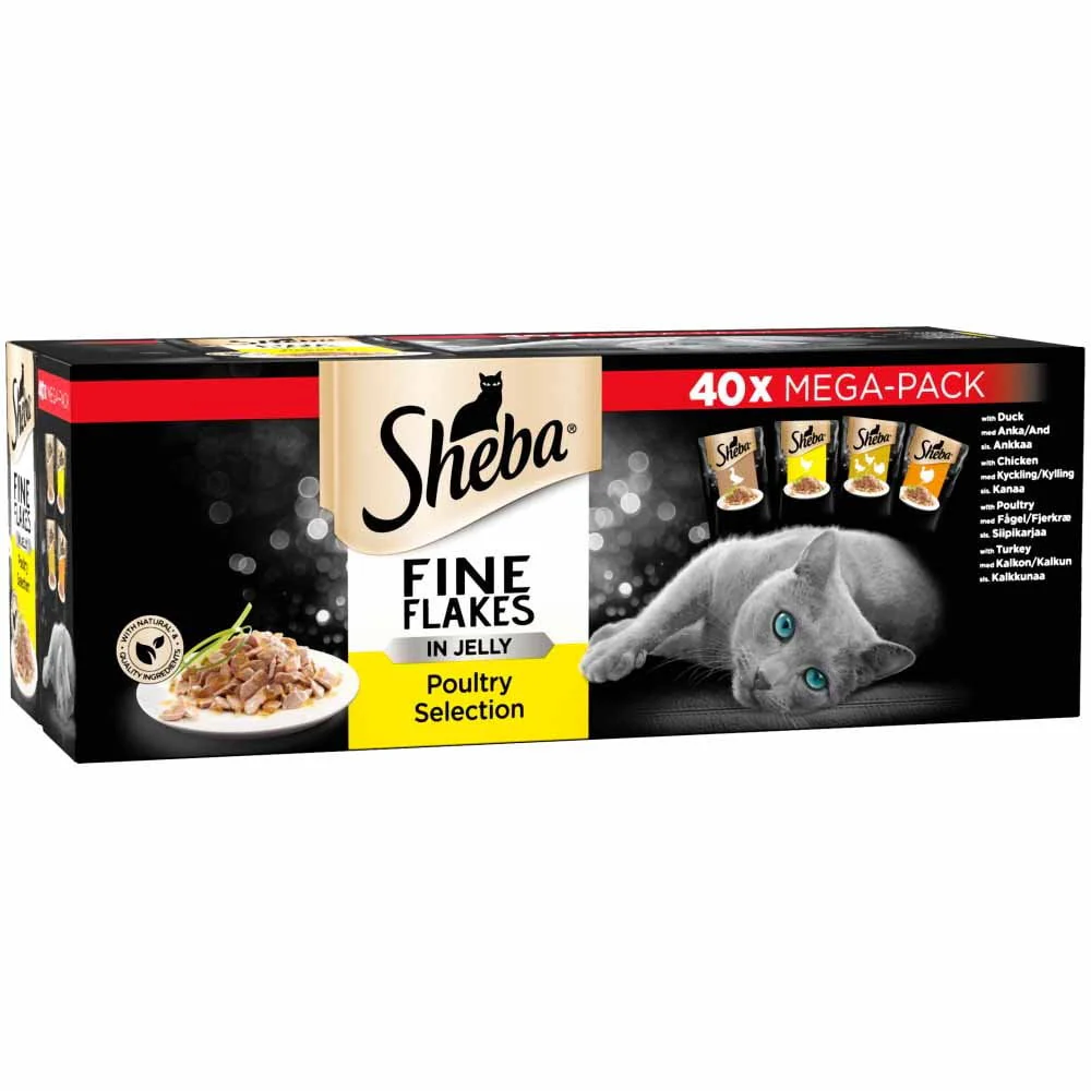 Sheba Poultry Chicken in Jelly Wet Cat Food 40x85g