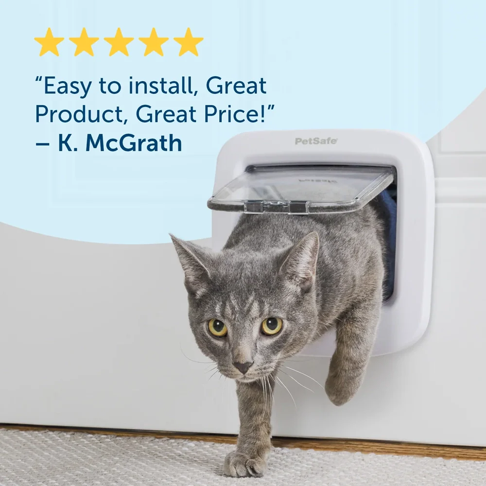 Petsafe Manual-Locking Cat Flap – White - Image 2